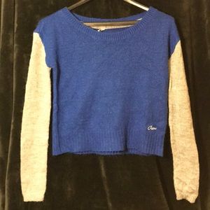 Blue and grey sweater